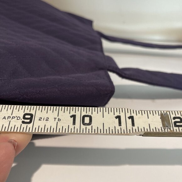 Travelon Shoulder Bag Purse Purple 3 Compartments RDIF Anti-Theft Nylon EUC - Picture 12 of 16